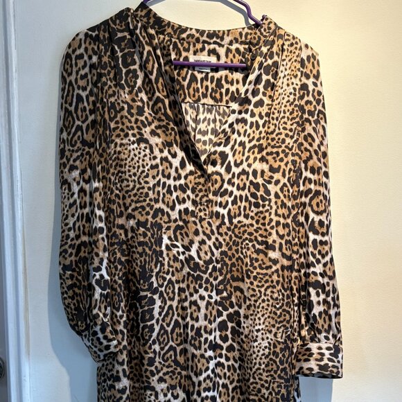 Zadig & Voltaire - Leopard Long Sleeve Flowy Dress - Picture 1 of 5